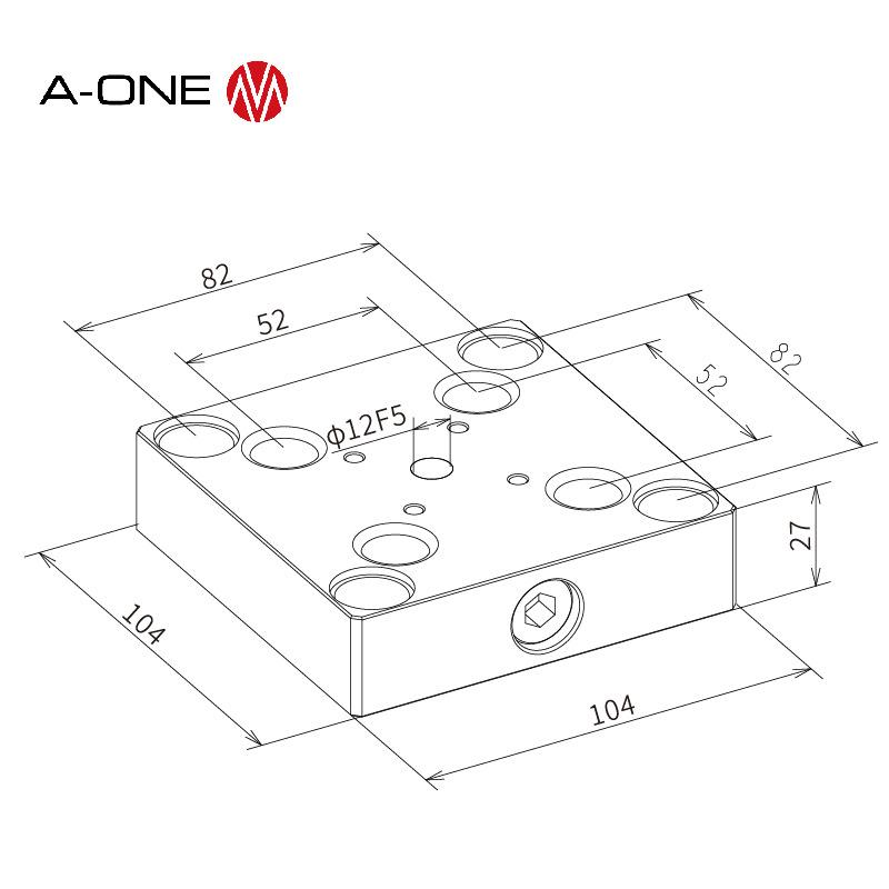 A-ONE机床快速更换夹具方形零点定位快换板 零点定位快速锁紧系统