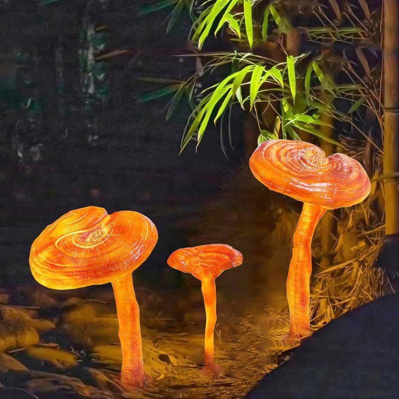 仿真植物发光蘑菇草坪灯户外防水园林庭院摆件亮化装饰灵芝景观灯