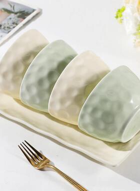 碗家陶用1只装纯4.75英TOct160寸瓷米饭碗汤碗面碗餐具简约色水果