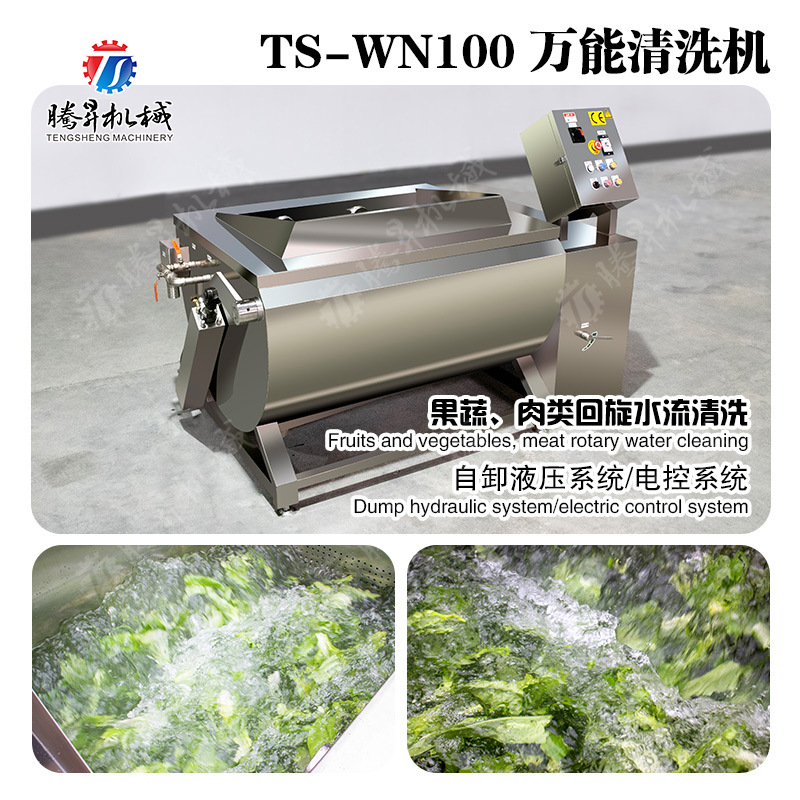 万能洗菜洗肉机商用 容量大 翻转清洗机 多功能单槽