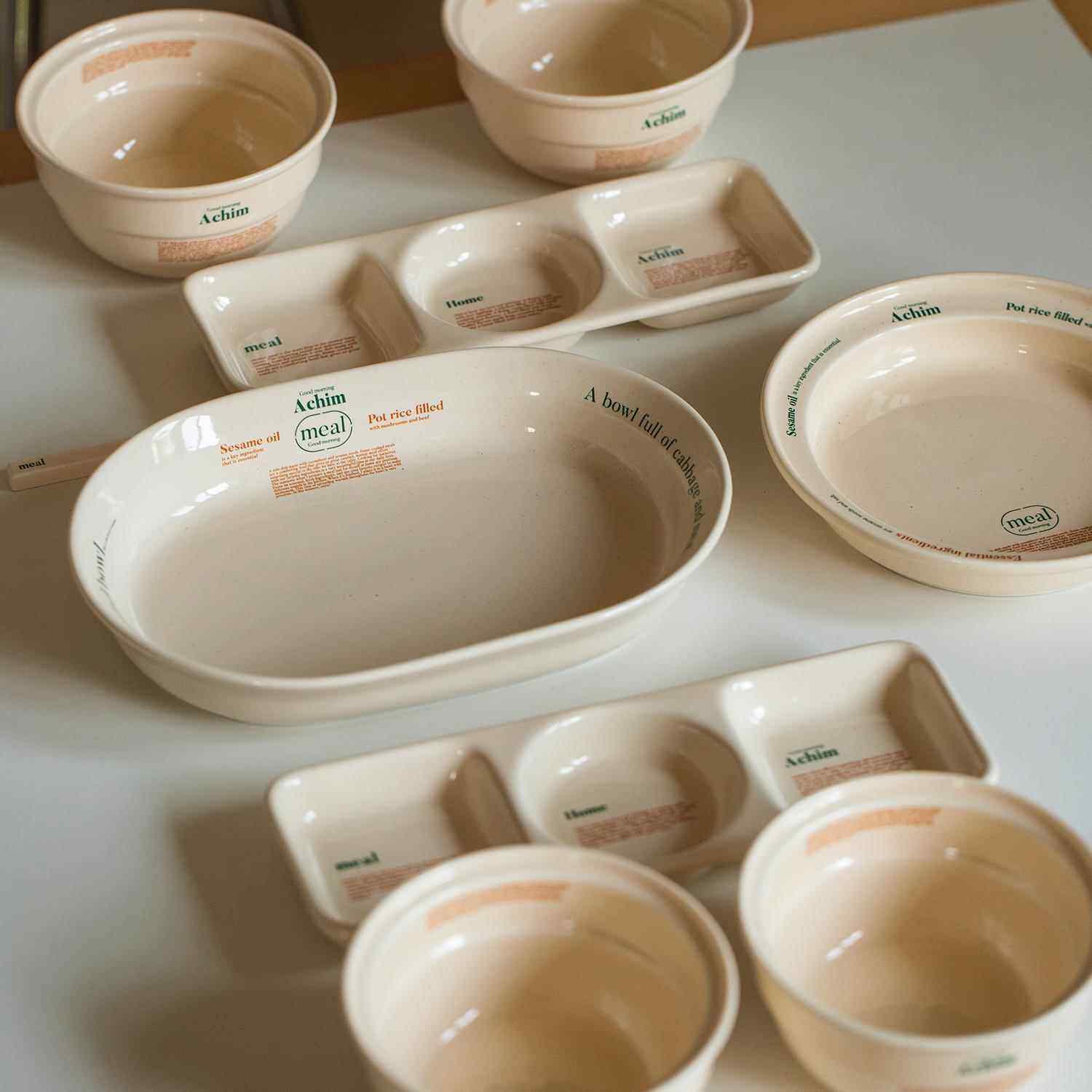 韩国新品momur绿橙奶油黑椭圆碗陶瓷家庭早餐盘高颜值餐具