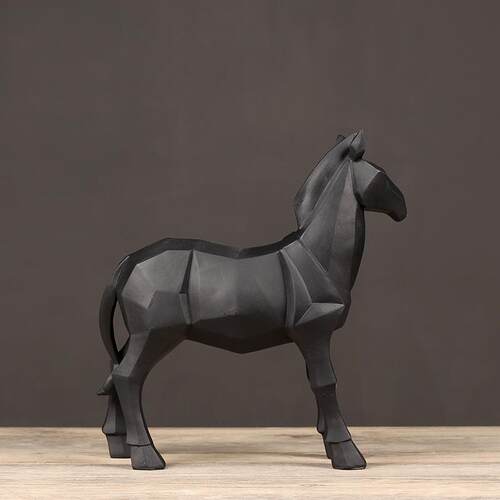 北欧简约马家居摆件 创意客厅电视柜酒柜装饰品折纸几何马摆设