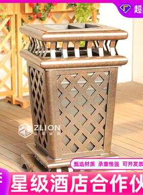 户外庭院露台休闲花箱售楼部景区不锈钢铁艺室内外公共场合垃圾桶