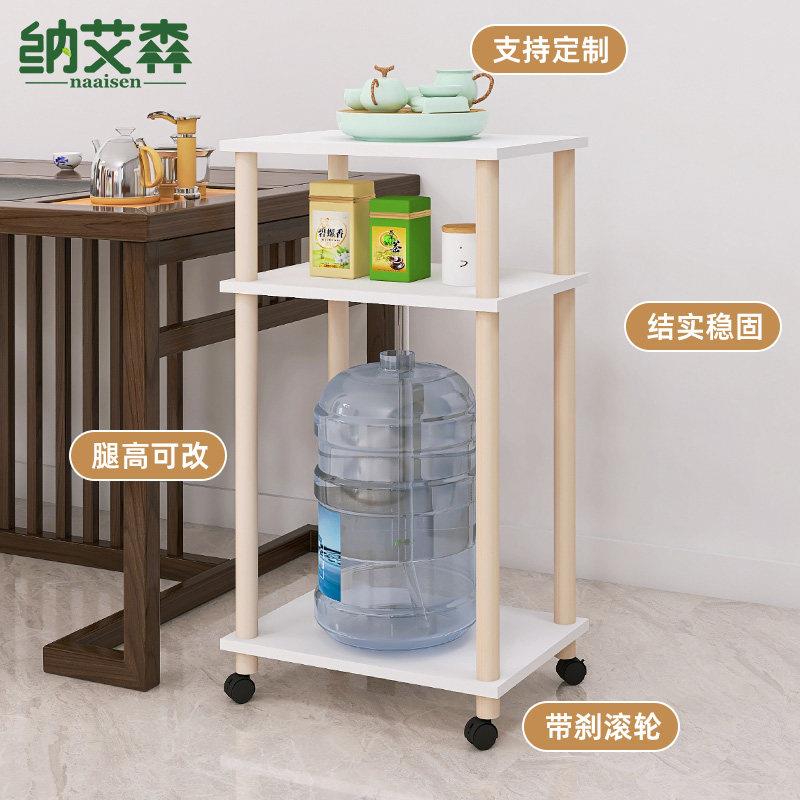 桶装水置物架可移动放水桶架台式放置架茶几架子客厅实木制收纳架