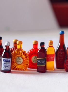 Dollhouse娃娃屋世界名酒洋酒XO威士忌微缩食玩拍摄道具DIY饰配件
