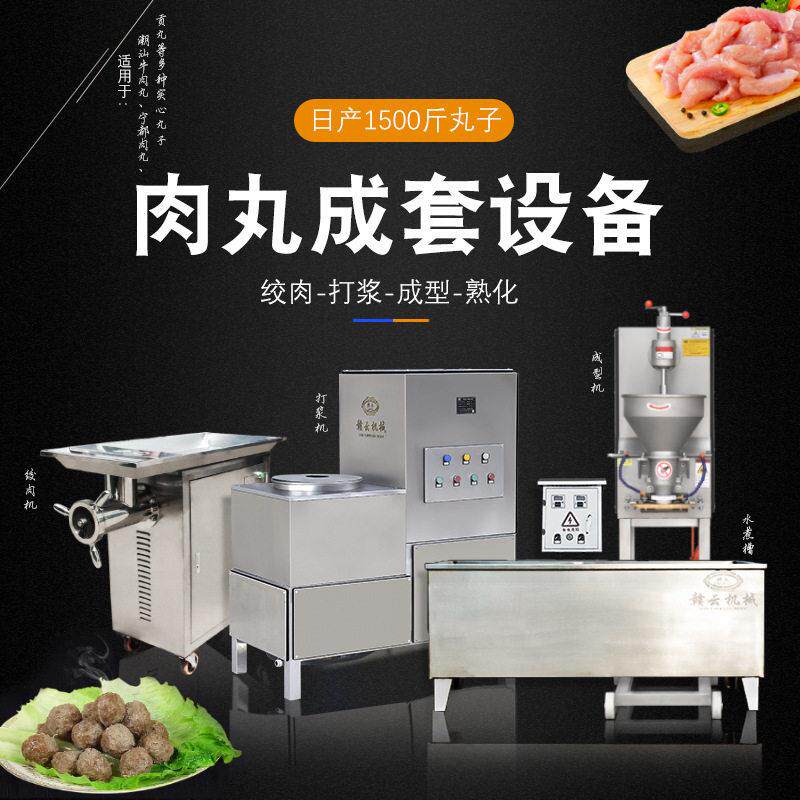 肉丸作坊全套牛肉丸机 猪肉丸子机 做2000斤肉丸整套做肉丸的机器