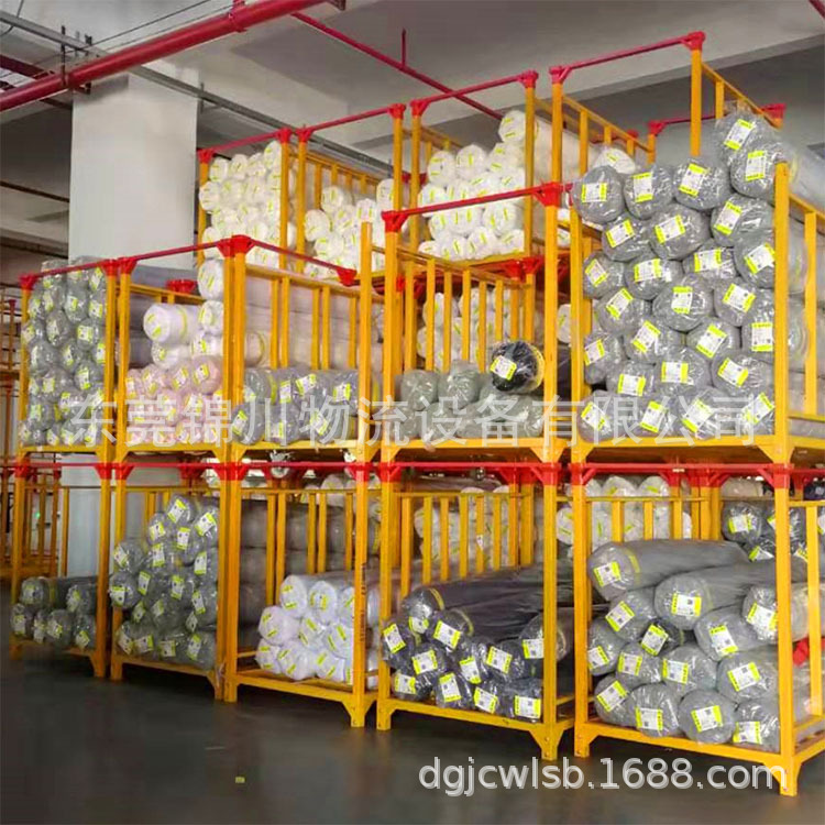 锦川非标钢制插管式堆垛货架 叉车可移动堆叠单元架直销工厂