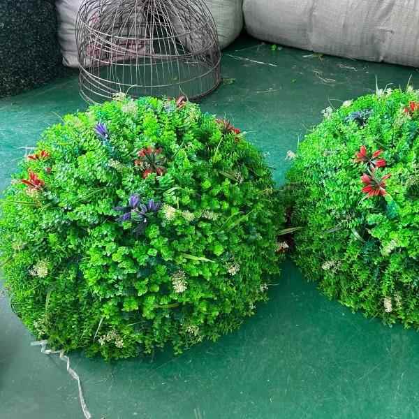 户绿植外井遮带挡装饰6179品空心盖仿真绿植田园尤加利花草球米兰