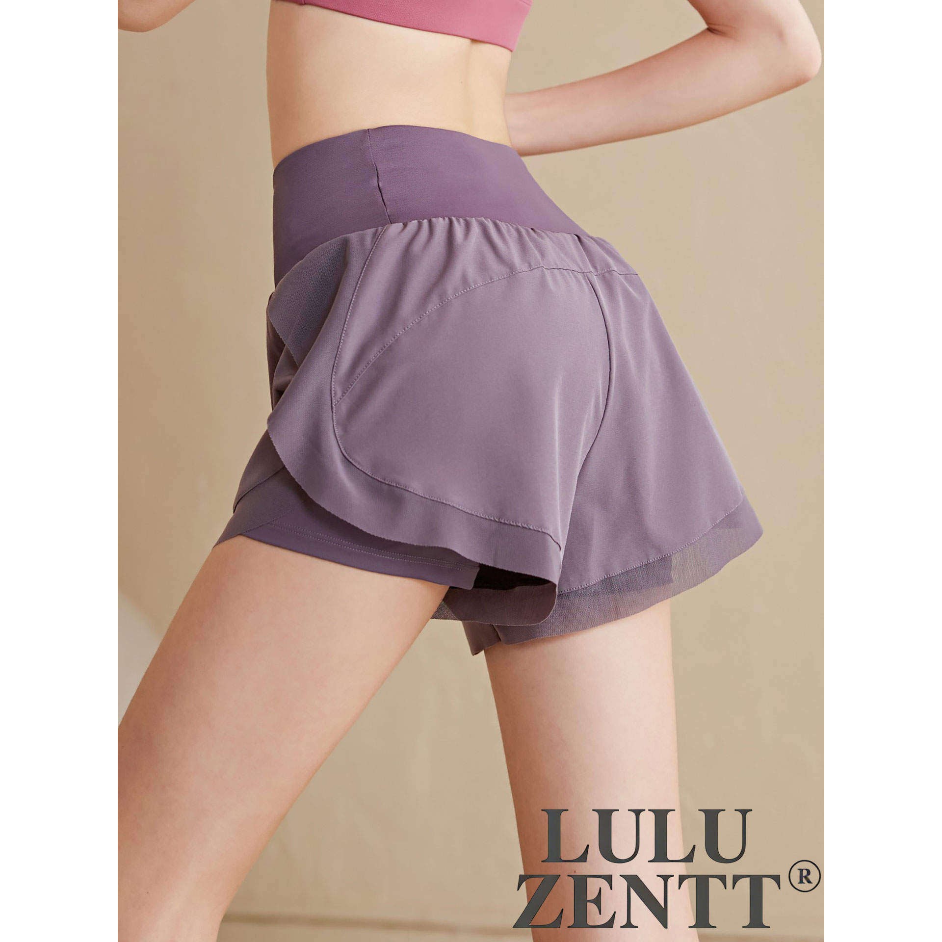 LULU ZENTT速干运动短裤女防走光透气专业跑步瑜伽健身短裤外穿