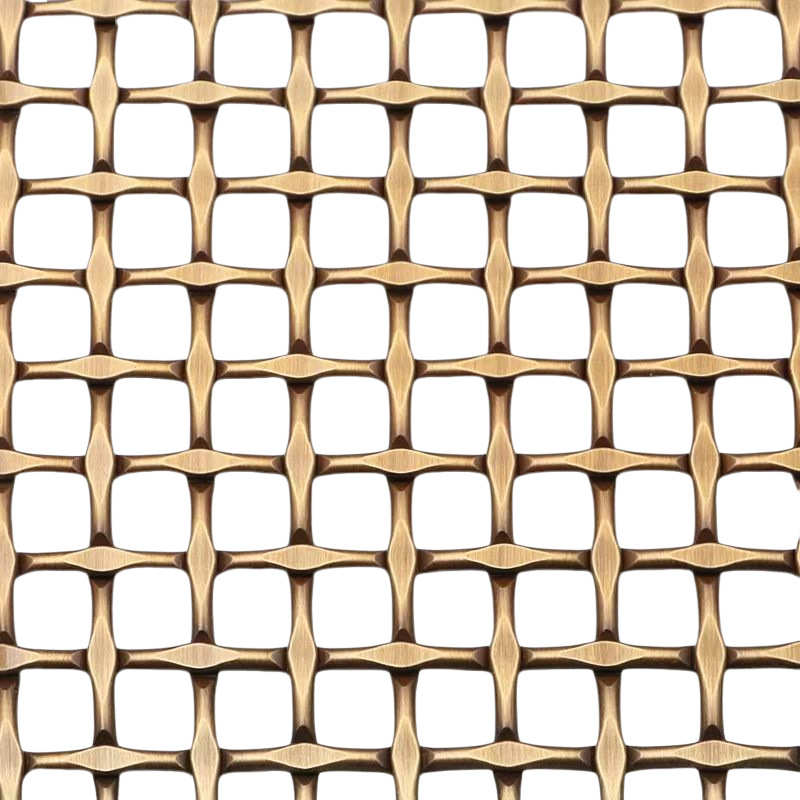 厂家直销金属编织丝网大堂装饰用金色不锈钢编织隔断网幕墙装饰网