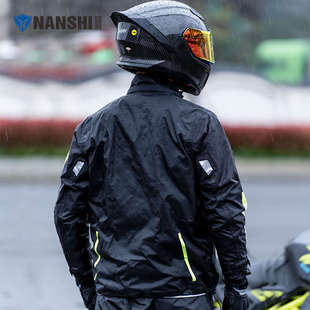 蓝狮摩托车雨衣套装 男士 长款 全身防暴雨成人机车骑行雨衣雨裤