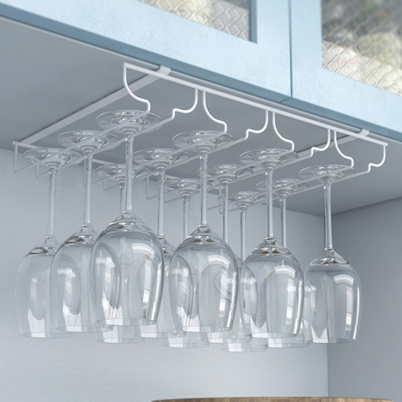 红酒杯架倒挂家用酒杯悬挂红酒架酒柜置物架轻奢放高脚杯新款