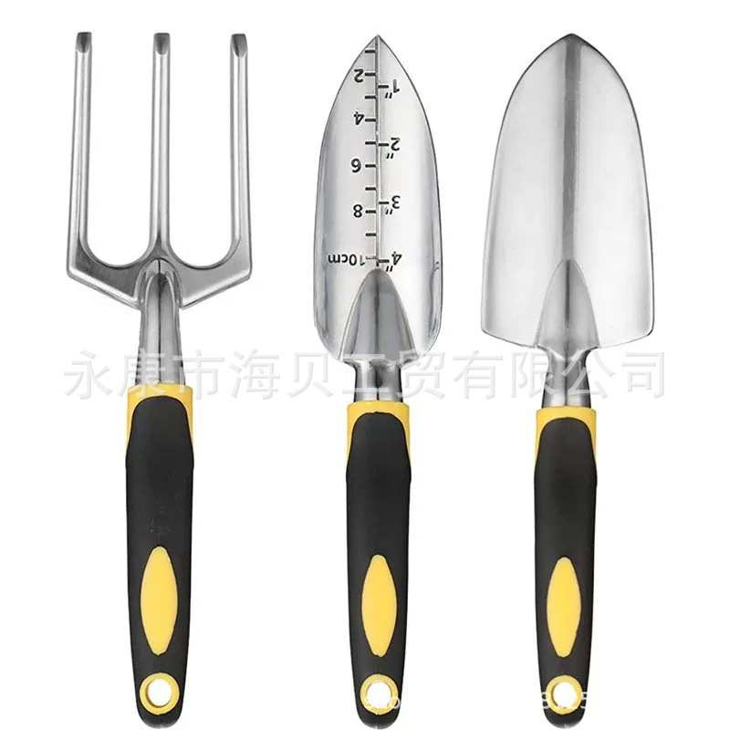 农用工具套装12件套铝合金花园工具套装双色手柄园林铲一见代发
