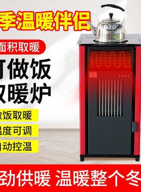 生物质秸秆自动颗粒取暖炉家用烧水做饭颗粒燃料采暖炉 热风炉子