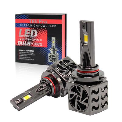 跨境T65大功率汽车前大灯改装远近光车灯H49005超亮聚光LED高亮