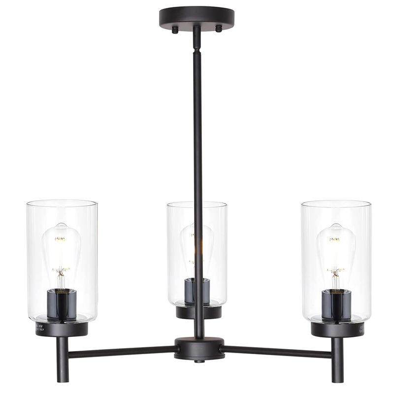 跨境亚马逊外贸出口供货多头玻璃吊灯美式乡村复古工业风客厅餐厅