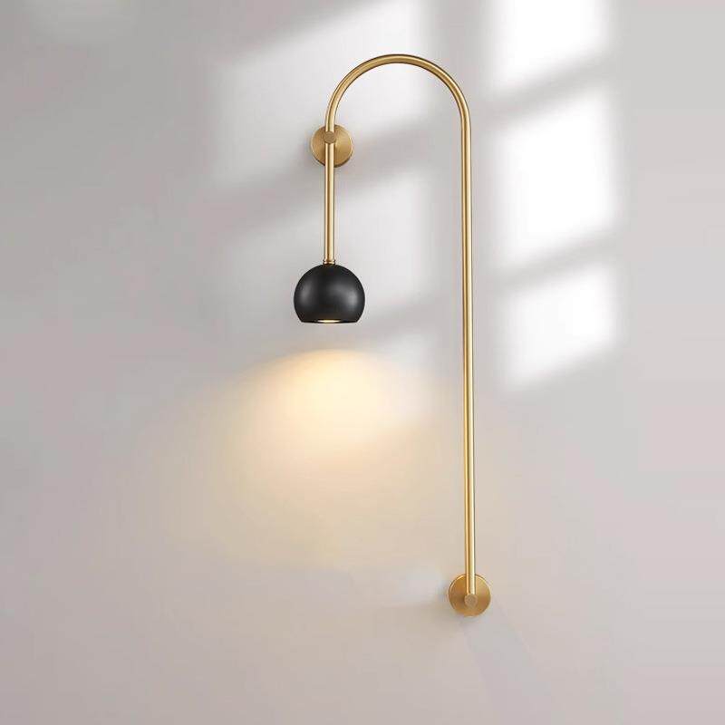 酒店客房床头壁灯过道走廊灯全铜意式轻奢高级感背景墙长杆壁灯