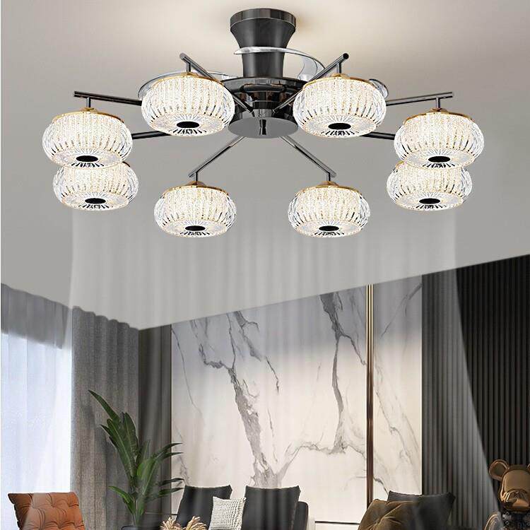 客厅吊扇灯风扇灯2026新款意式极简轻奢感客厅主灯吸顶灯套餐