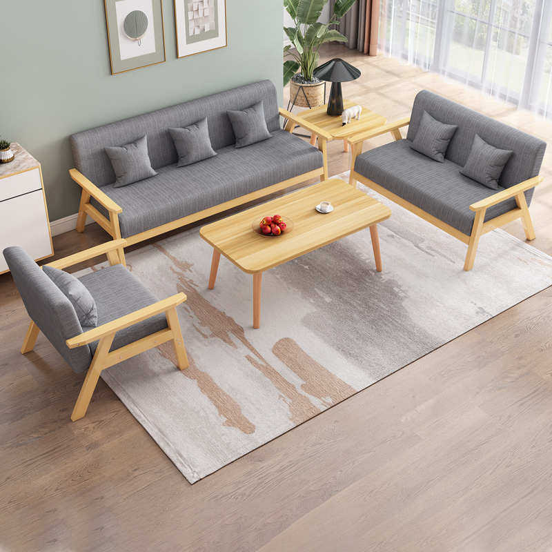 布艺沙发客厅2024新款现代简约单人沙发小户型简易出租屋双人沙发