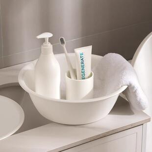 Large Japanese-style plastic face washing basin, durable and