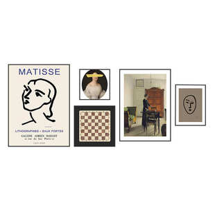 画轻北欧美式客厅沙发组合画小众风格装饰画墙挂画复古奢墙壁背景