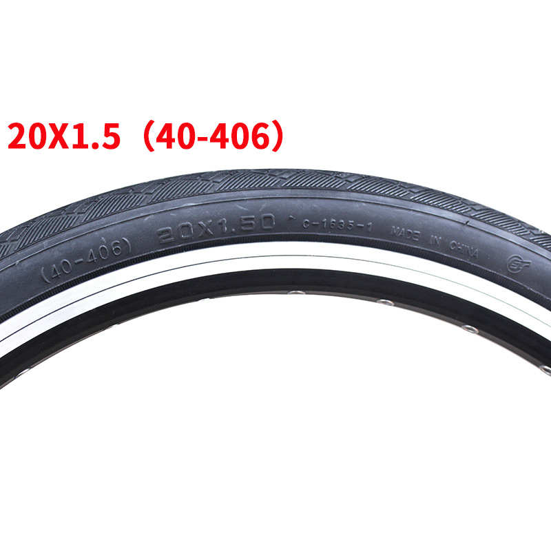 正新20*1.5/1.75小轮车外胎20寸折叠自行车外胎406轮组用半光胎