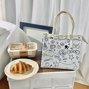 可爱饭盒袋便当包女生儿童女孩上学午餐手提包保温袋兜子袋子餐包