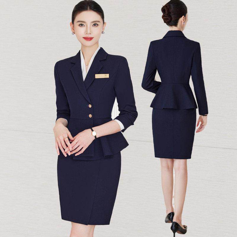 职业装女套装正装西服酒店经理美容师金店足浴技师案场前台工作服