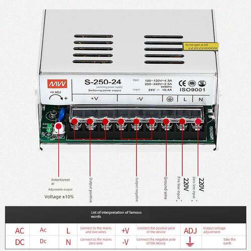 正品Nvv S-52v0W-24V开关电源10A工控制监控Led自动化集中业电源