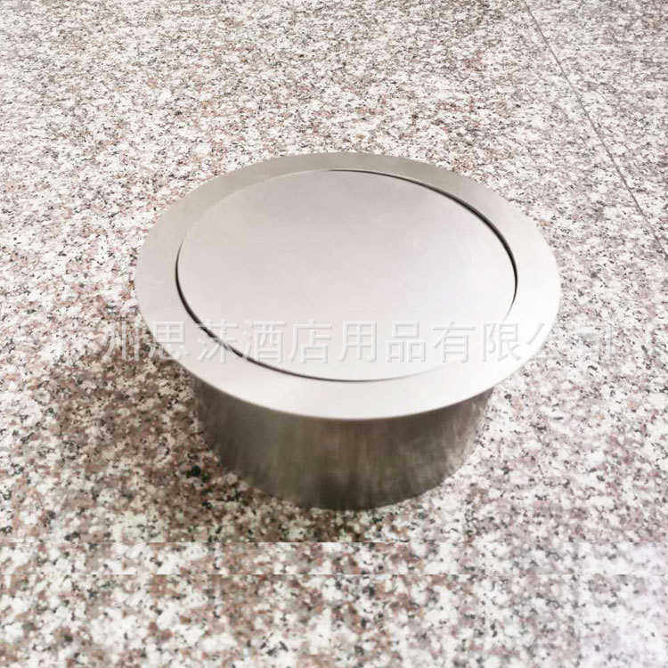 304台面嵌入式盖子圆形工装台面暗装盖方形垃圾桶盖不锈钢盖摇翻