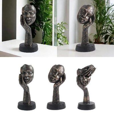 Abstract Character Nordic Thinker Statues for Desktop