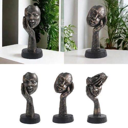 Abstract Character Nordic Thinker Statues for Desktop