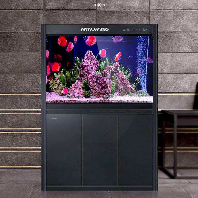 闽江鱼缸水族箱客厅中小型家用落地大型简约现代免换水造景金鱼缸