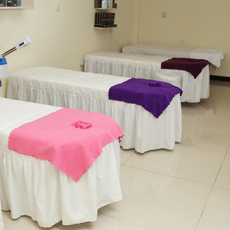 美容院洞巾趴巾按摩床头有洞毛巾浴巾脸垫美容床专用一次性趴洗脸