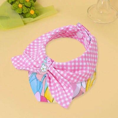 Dog Triangle Bib Fashionable Pet Collar Flower Pattern Pet