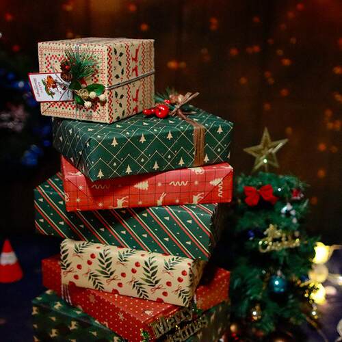 3pcs gift wrapping paper roll present wrapper礼物包装纸