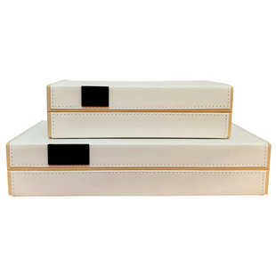 新中式首饰盒样板间软装装饰工艺品家居书柜开放格轻奢收纳盒摆件