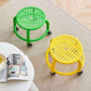 小子矮凳滑带万向轮学步凳子凳家无品牌/用懒人轮轮滑美缝小椅子