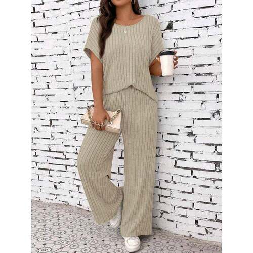 N 66201 Plus size women two piece set 大码女装两件套
