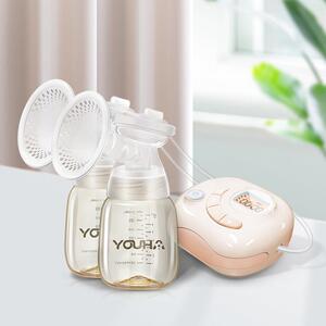 优合双边电动吸奶器 静音吸力大 自动挤奶器吸乳器液晶充电锂电池