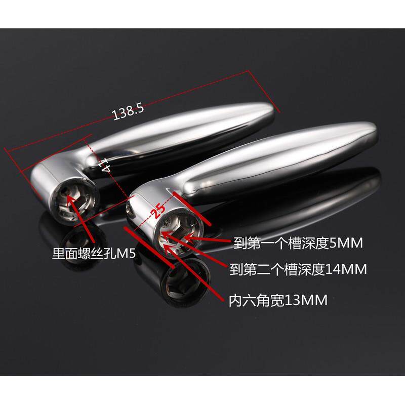 防盗门把手不锈钢加厚金属手柄替换内六角门把大门拉手门