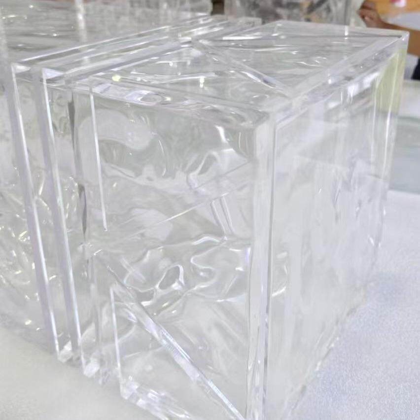 亚克力水波纹板展示台工艺品 有机玻璃特殊纹理板展示架