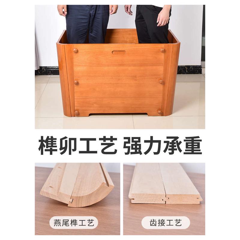 2TCU实木拆装可坐可折叠泡澡桶成人家用全身浴缸桶儿童洗澡桶沐浴