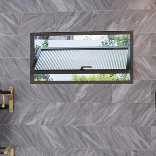 铝合金室内采光窗户网红360中轴旋转方形艺术玻璃窗暗卫窗定制