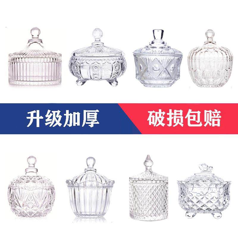 2021玻璃碗甜品碗燕窝盅带盖水果沙拉碗醉虾碗糖缸调料碗时尚餐具