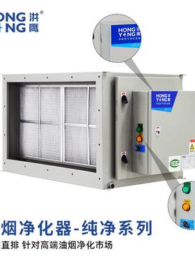 洪鹰低空净化器静电式油烟餐饮饭店厨房质保商用厨房