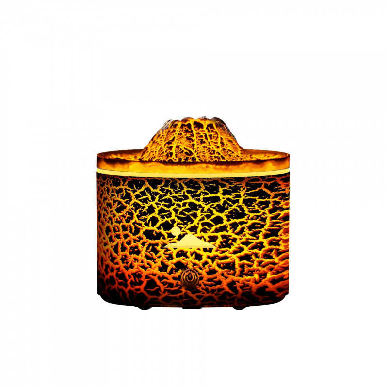 新款创意火山熔岩香薰机 家用桌面加湿器仿真烟圈火焰香薰机