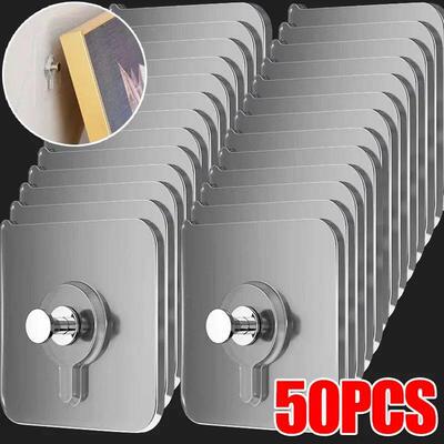 Strong Adhesive Hooks Picture Frame Holder Poster Photo Cloc