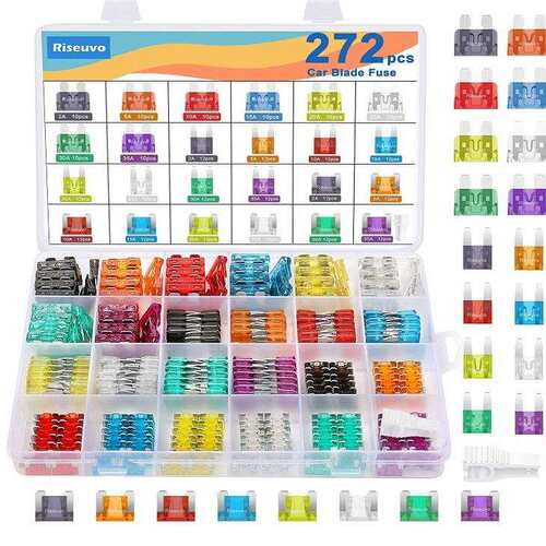 272PCS汽车迷你平脚标准保险丝组合套装 2A5A10A15A20A25A30A35A