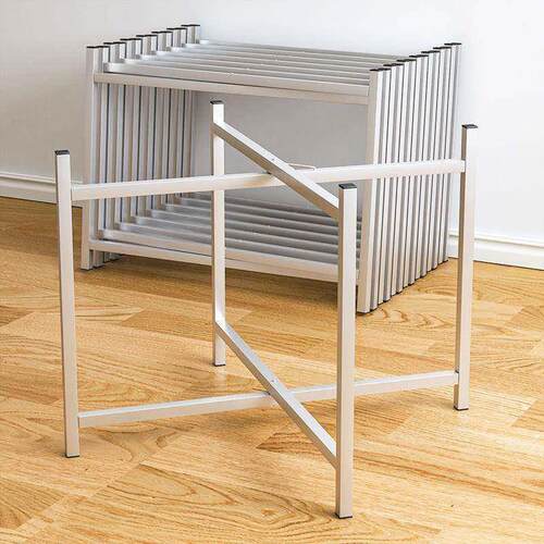 简易大圆桌架可折叠铁艺桌腿支架桌脚不锈钢桌脚架餐桌折叠桌架子